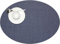 Chilewich Mini Basketweave Placemats, Woven Oval Placemats Set of 4 | Reusable by Chilewich