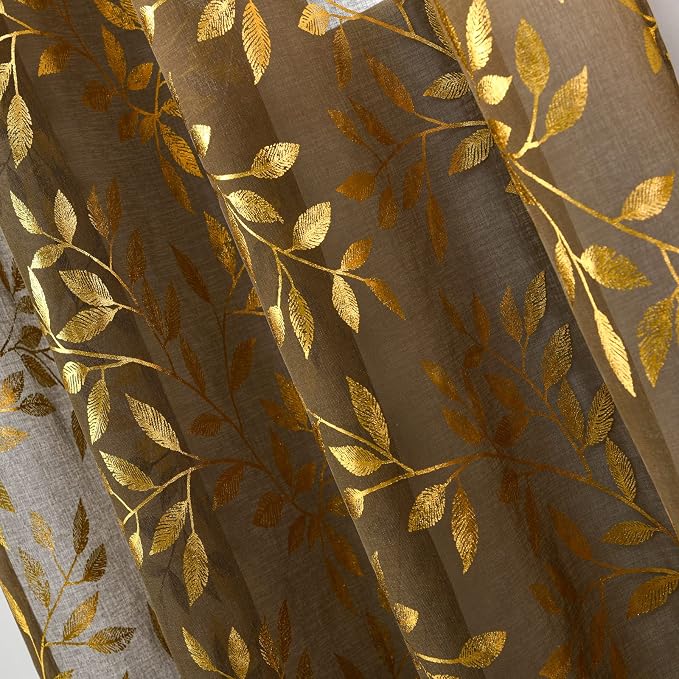 Sutuo Home Taupe Sheer Curtains 96 Inches Long 2 Panels Set, Privacy Window - Image 7