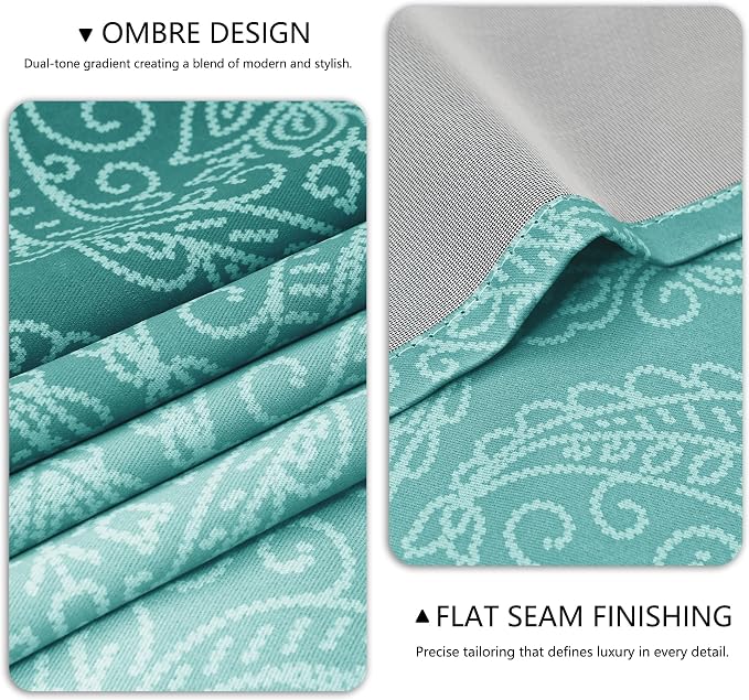 DWCN Teal Blackout Curtains for Bedroom 96 Inch Long - Image 6