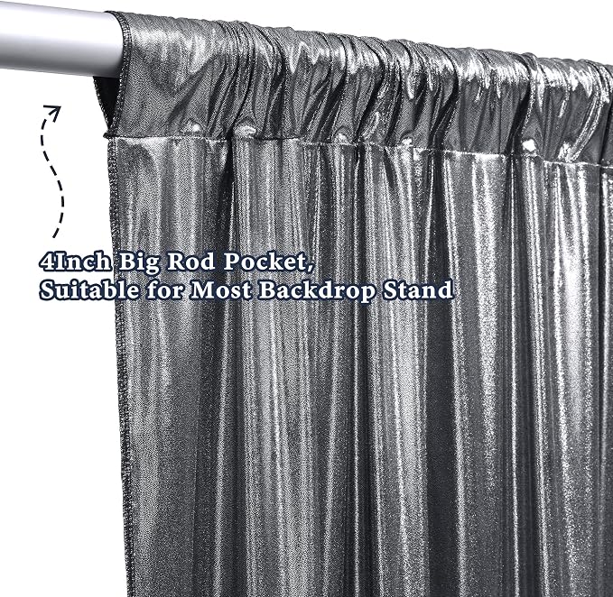 Outpain Thick 30 ft x 10 ft Black Sequin Backdrop Curtain - Image 6