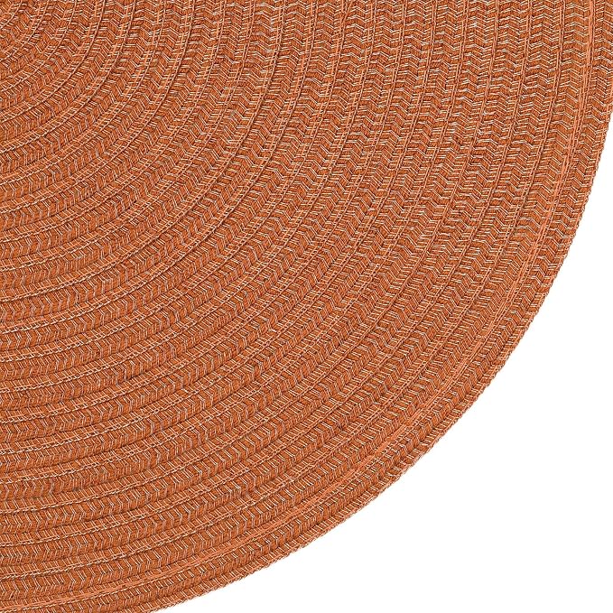 SHACOS Round Placemats Set of 6 Washable 15 inch Round Placemat Cotton - Image 9