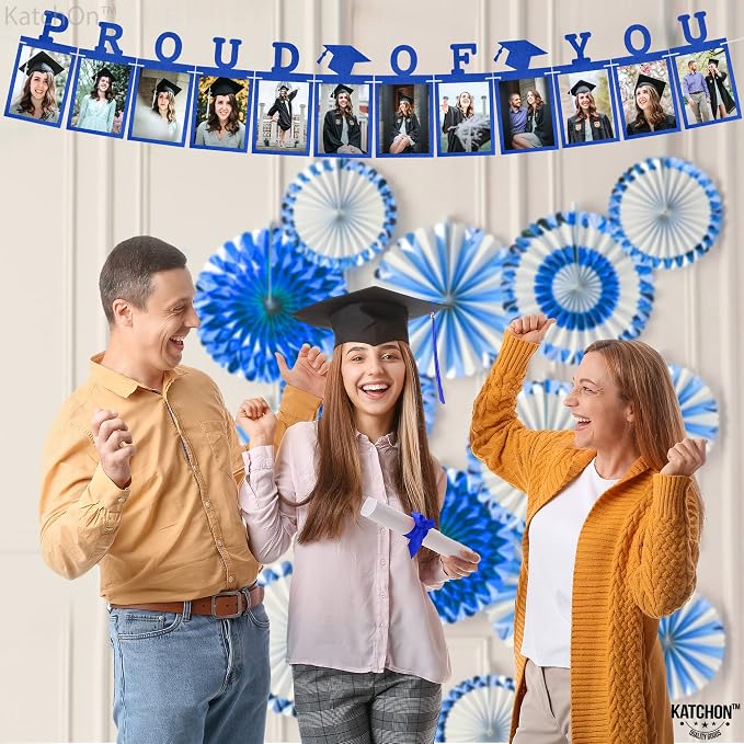 KatchOn Blue Graduation Photo Banner 2026 10 Feet | Proud of You Banner - Image 7