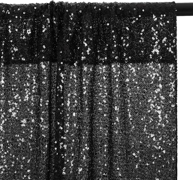 Eternal Beauty Black 3mm Sequin Backdrop 10x10 Ft - Image 9