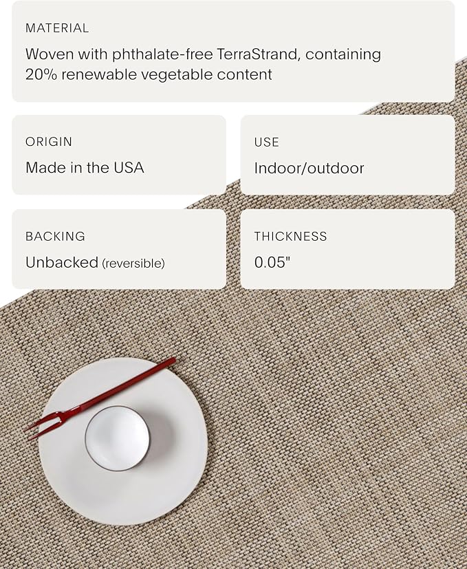 Chilewich Mini Basketweave Placemats, Woven Rectangle Placemats Set of 4 | Easy - Image 4