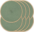 Round Placemats Set of 8, Woven Table Mats, Thin Edge, 15 Inch Diameter by Noctiflorous
