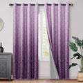 DWCN 100% Blackout Curtains for Bedroom 96 Inch Long-Damask Patterned Ombre by DWCN