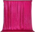 PartyDelight Hot Pink Sequin Backdrop 6x6ft Sparkly Photo Curtain | 4 Inch Rod by PartyDelight