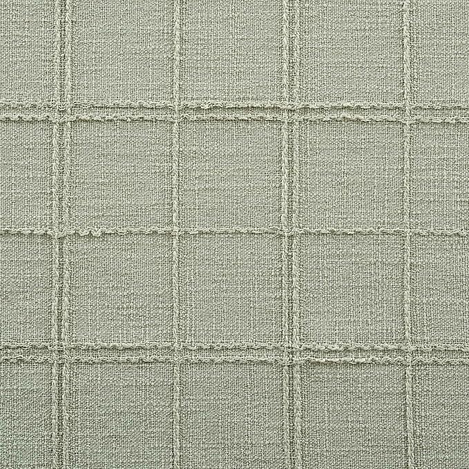 Linen Checked Farmhouse Table Runner, 13x72 Inches Seeding Green | Raised Grid - Image 6