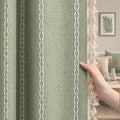 Green 100% Boho Blackout Curtains 84 Inch 2 Panels by Unknown