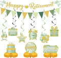 17 Pcs Green Gold Retirement Party Decorations by JCTHKUKU