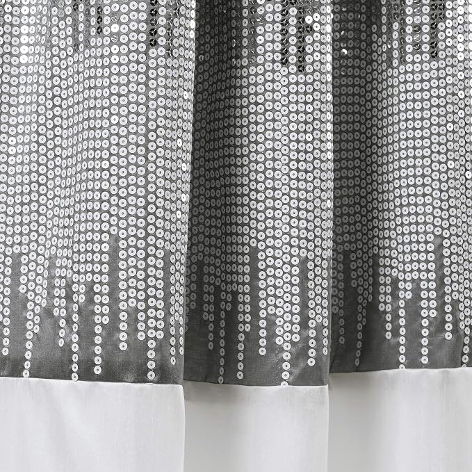 Lush Decor Night Sky Window Curtain Panel, Single 100"W x 84"L Gray & White - Image 4