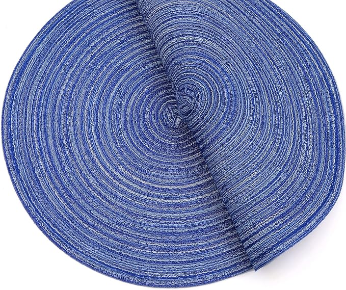 SHACOS Round Braided Placemats Set of 8 Round Table Mats - Image 3