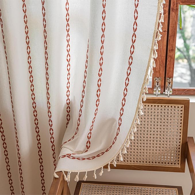 Sutuo Home Boho Curtains 63 Inch Length - Image 2