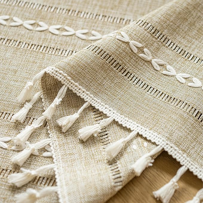 Sutuo Home Boho Door Curtains for Doorway, Bohemian Semi Blackout Curtains - Image 8