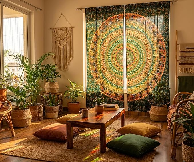 Popular Handicrafts Indian Hippie Bohemian Beautiful Elephant Peacock Mandala - Image 4