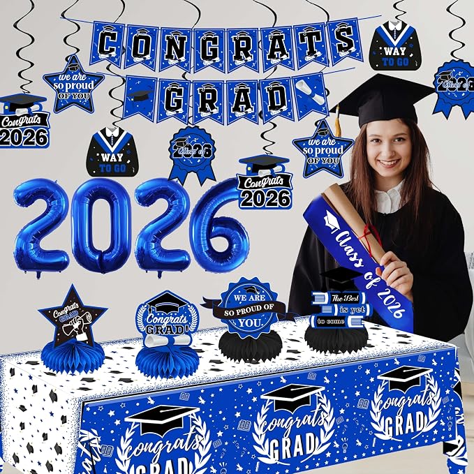 Blue Graduation Decorations 2026 Class of 2026 Decorations - Image 4