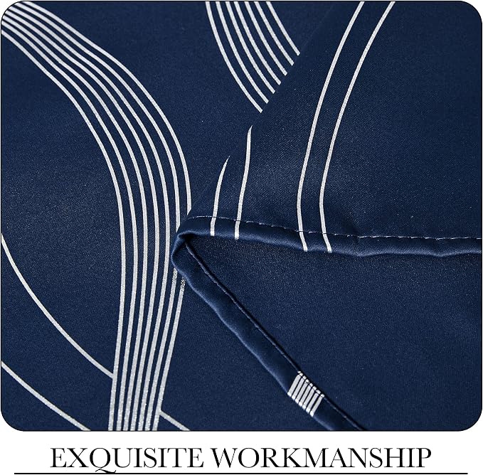 NICETOWN Navy Blue Blackout Curtains Panels - Image 5
