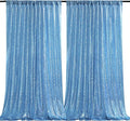 Baby Blue Sequin Backdrop Curtains 2 Pcs 5ftx8ft Sparkle Backdrop Drapes | by B-COOL