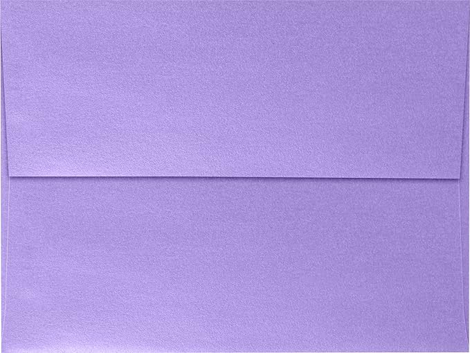 LUXPaper A7 Invitation Envelopes | Peel & Press | 5 1/4" x 7 1/4" | Amethyst Metallic | 80lb. Text | 250 Qty