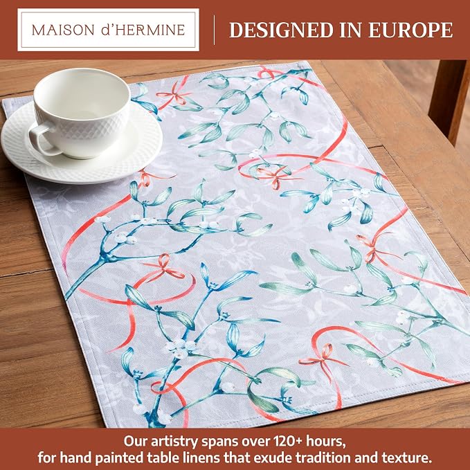 Maison d' Hermine Placemats Set of 4 100% Cotton Washable Cloth Place Mats - Image 2