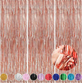 7 Pack 3.3 x 9.9 ft Rose Gold Fringe Backdrop Streamers Party Decorations | by Crosize