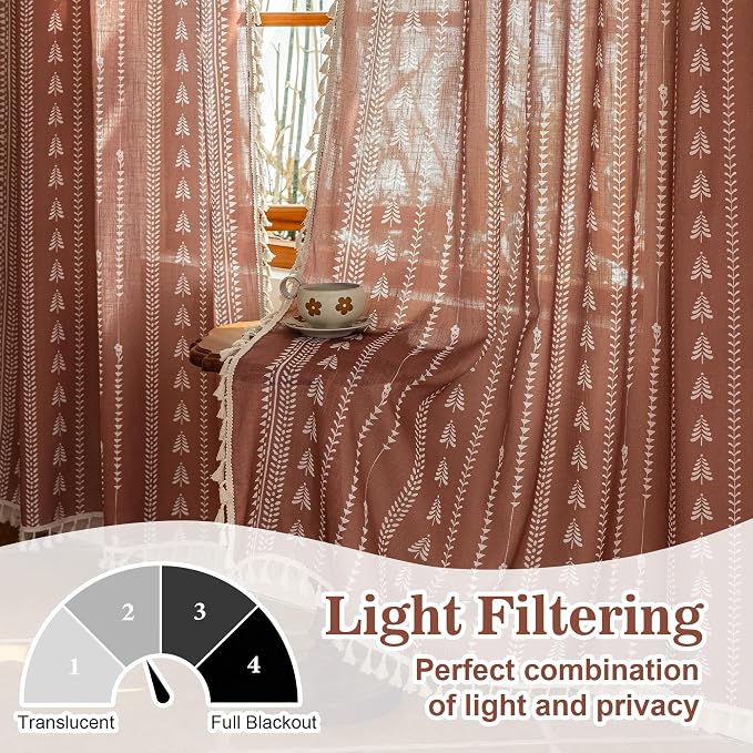 Boho Terracotta Curtains - Image 7