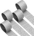 4 Silver Crepe Paper Streamers, 328ft Pack of Party Decorations | Each roll is by CaptainD%C3%A9cor