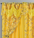 GOHD Roman Romance. Burnt-Out Printed Organza Window Curtain Treatment.Curtain by GOHDGoldenOceanHomeDecor