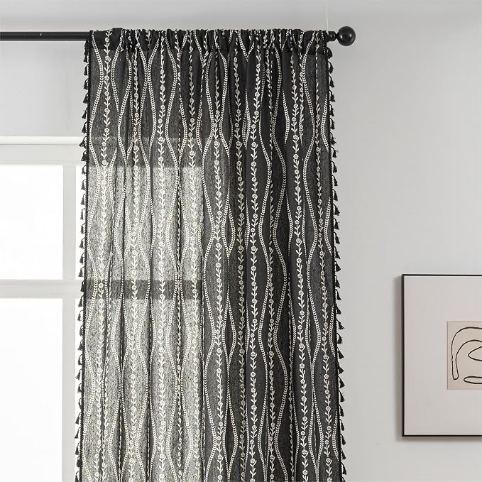 Sutuo Home Boho Curtains 63 Inches Length - Image 3