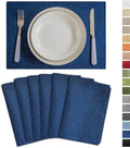 Demetex Place Mats Set of 6 Farmhouse Heat Resistant Table Linen Placemats by DEMETEX
