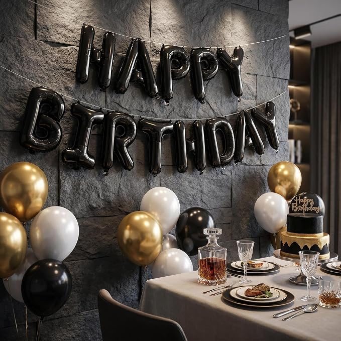 CARGEN 16in Happy Birthday Balloons Banner - Image 2
