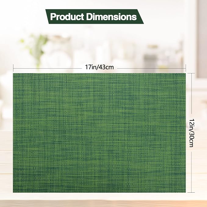 SLKQG Green Christmas Placemats Set of 4 - Image 5