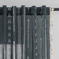 Boho Dark Grey Curtains 84 inch Long by MEETSKY