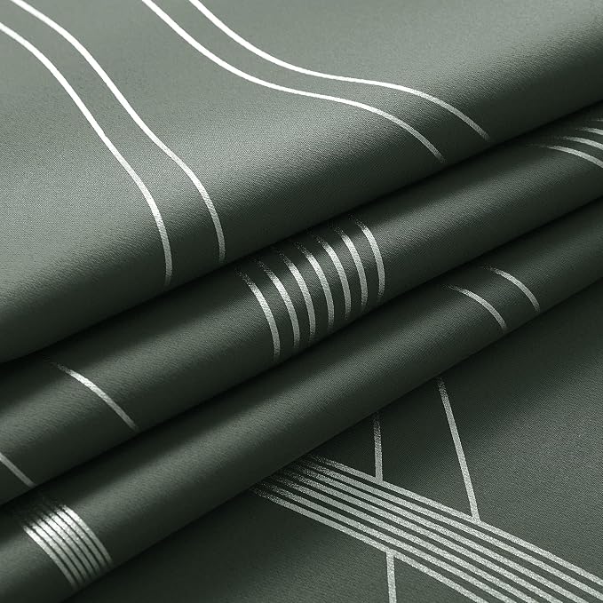 NICETOWN Blackout Curtains 84 inch Length 2 Panels Set, Dark Mallard, Noise - Image 8