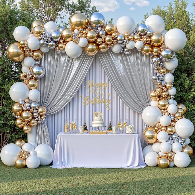 gogoparti 10x10FT Silver Sequin Backdrop Curtain - Image 7