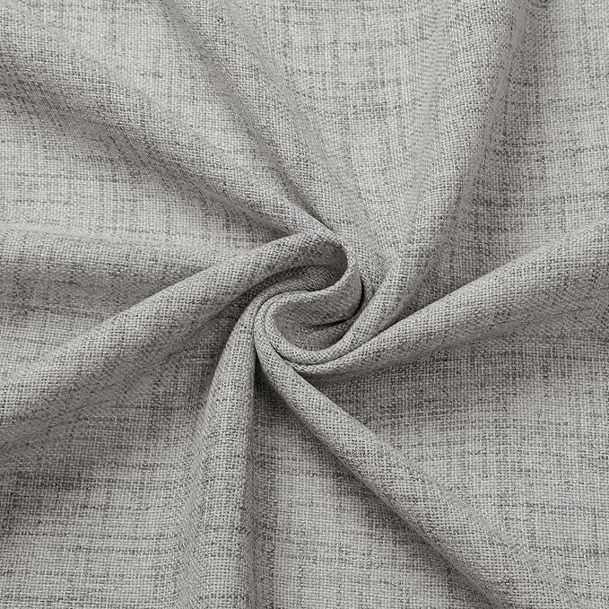 Tollpiz Linen Tier Curtain Rod Pocket Semi Sheer Half Kitchen Curtains Burlap - Image 9