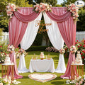 30x10ft Shimmer Rose Gold Sequin Backdrop Curtain by LeegleriTableSkirt