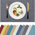 Homaxy Cloths Placemats for Dining Table Set of 6, Charcoal Gray | Heat by Homaxy