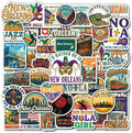 50 Pcs New Orleans Stickers Louisiana Travel Sticker America Themed Vinyl Decal by Unknown