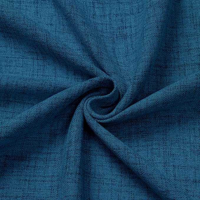 Tollpiz Linen Tier Curtains Rod Pocket Semi Sheer Short Kitchen Curtain Half - Image 9
