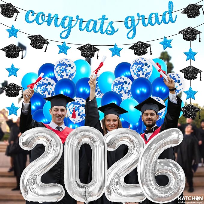 KatchOn Blue 2026 Graduation Party Decorations, graduation Balloons - Image 5