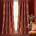 Loom and Mill Luxury Red Damask Curtains by LoomandMill