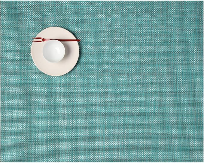 Chilewich Mini Basketweave Placemats, Woven Rectangle Placemats Set of 4 | Easy by Chilewich