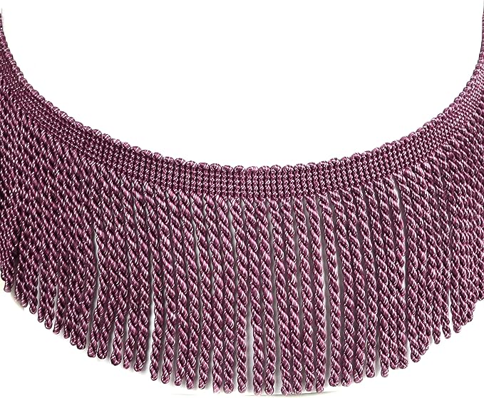 5 Yard Curtain Bullion Fringe Trim-Rayon Tassel Embellishments | 4 Inch Wide by fenghuangwu