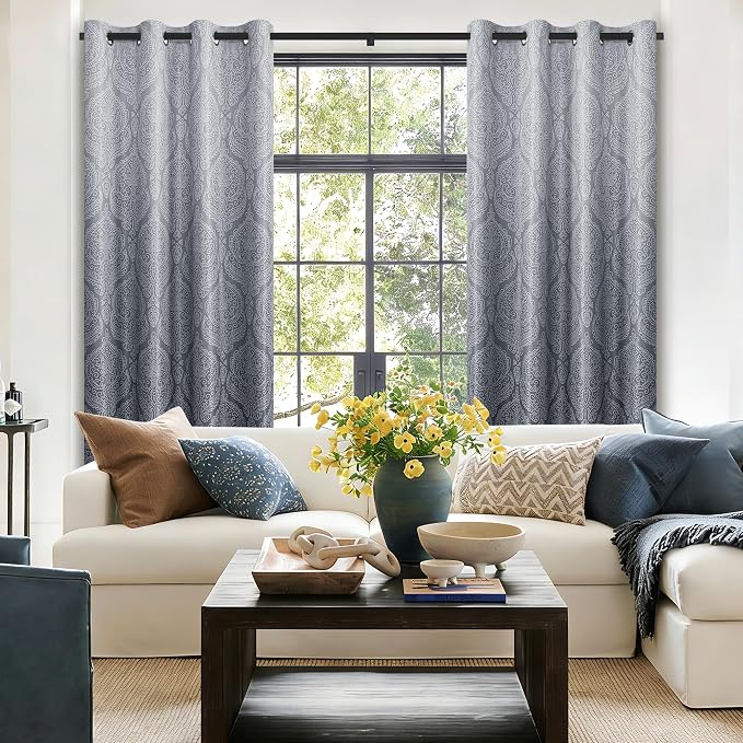 DWCN Grey Blackout Curtains for Bedroom 84 Inch Long - Image 5