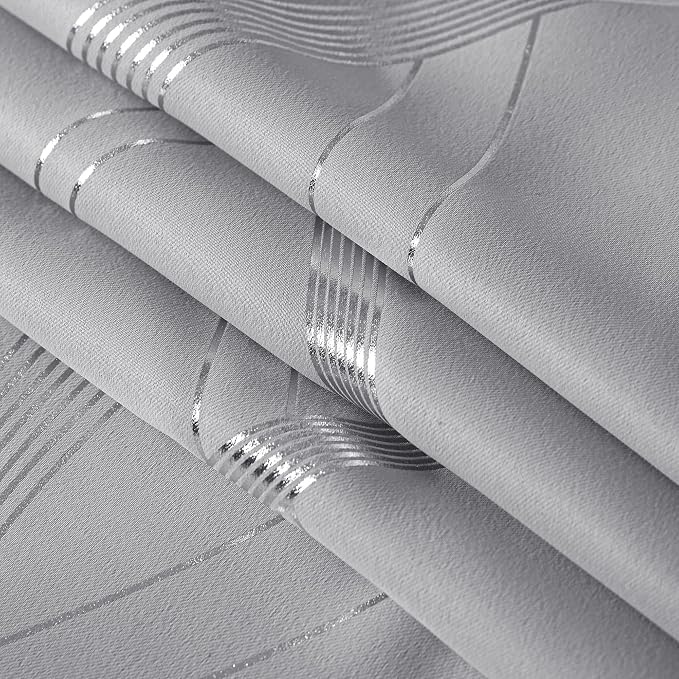 NICETOWN Silver Grey Pattern Curtains - Image 8