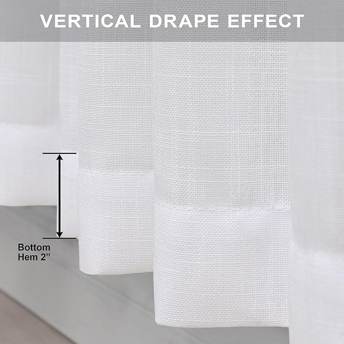 Pitalk 60 Inch Wide Curtains for Living Room 2 Panels Back Tab Pocket Drape - Image 6