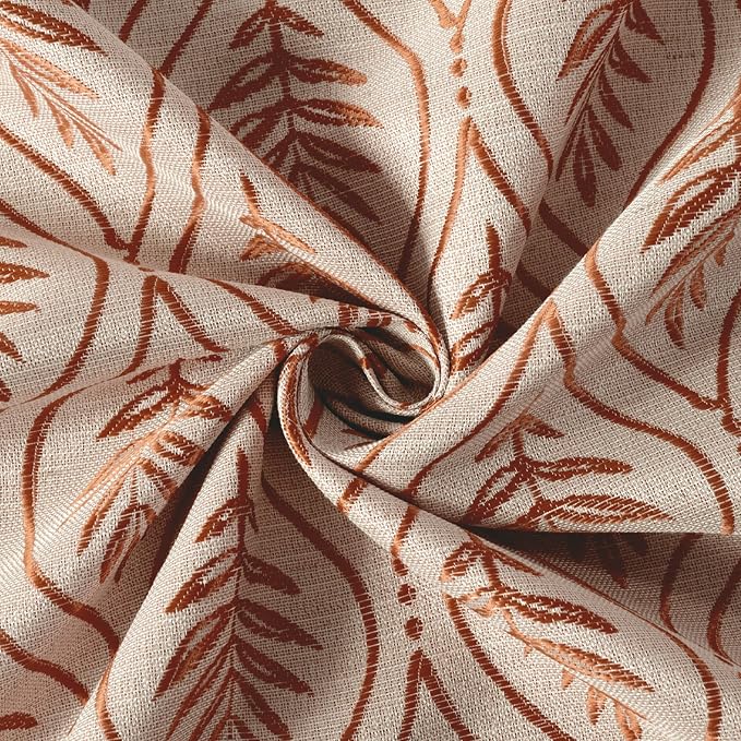 BGment Terracotta French Country Curtains 63 Inches Long - Image 7