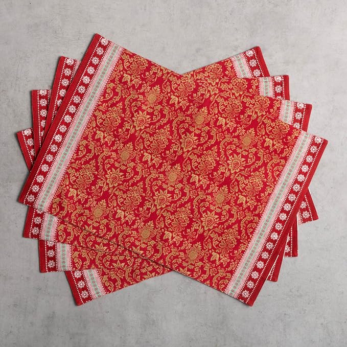 Maison d' Hermine Placemats Set of 4 Reusable 100% Cotton | Cloth Place Mats - Image 9
