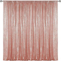 Sugargirl Rose Gold Sequin Backdrop Curtain 10FTx10FT Glitter Rose Gold by Sugargirl